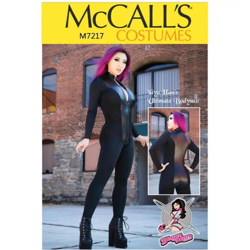 #7217 McCalls Zipper Bodysuit & Leotard Sewing Pattern Yaya Han 4-16 UNCUT FF